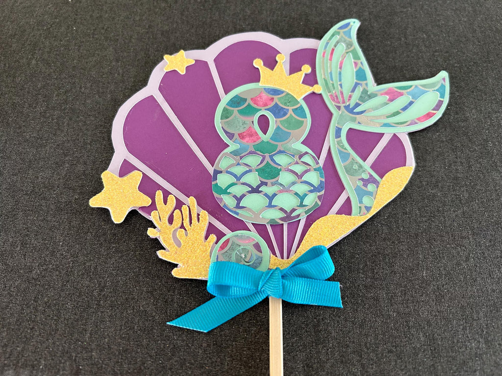 Mermaid Tail Age Cake Topper