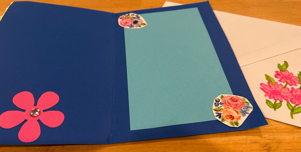 Floral designed handmade 5 x 7 Greeting Card for any Occasion